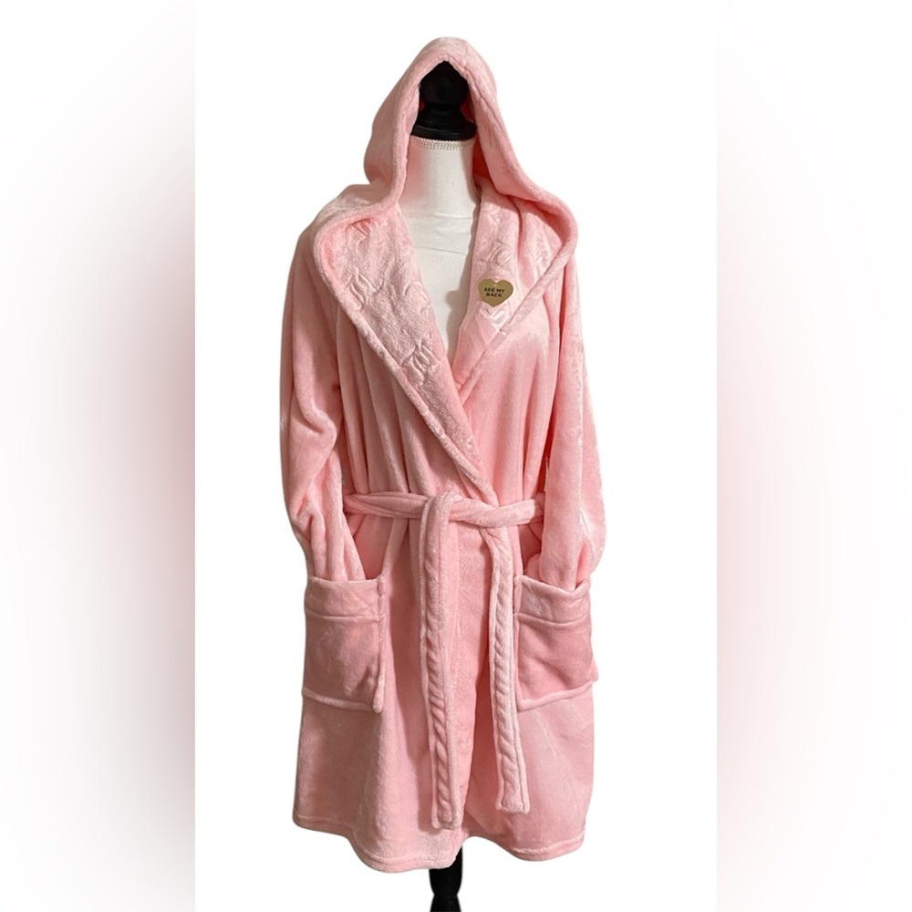 Juicy L/XL Pink Hooded Robe